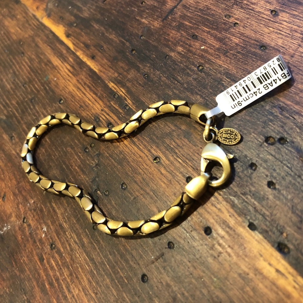 Last Ones!! 9” Solid Brass Snake Bracelet NWT - Picture 4 of 8